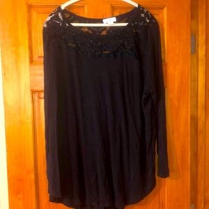 Black plus size lace top (3X)
